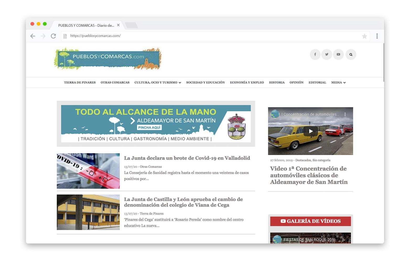 Pueblos y Comarcas - Diseño Web - alQuimia Publicidad - Valladolid