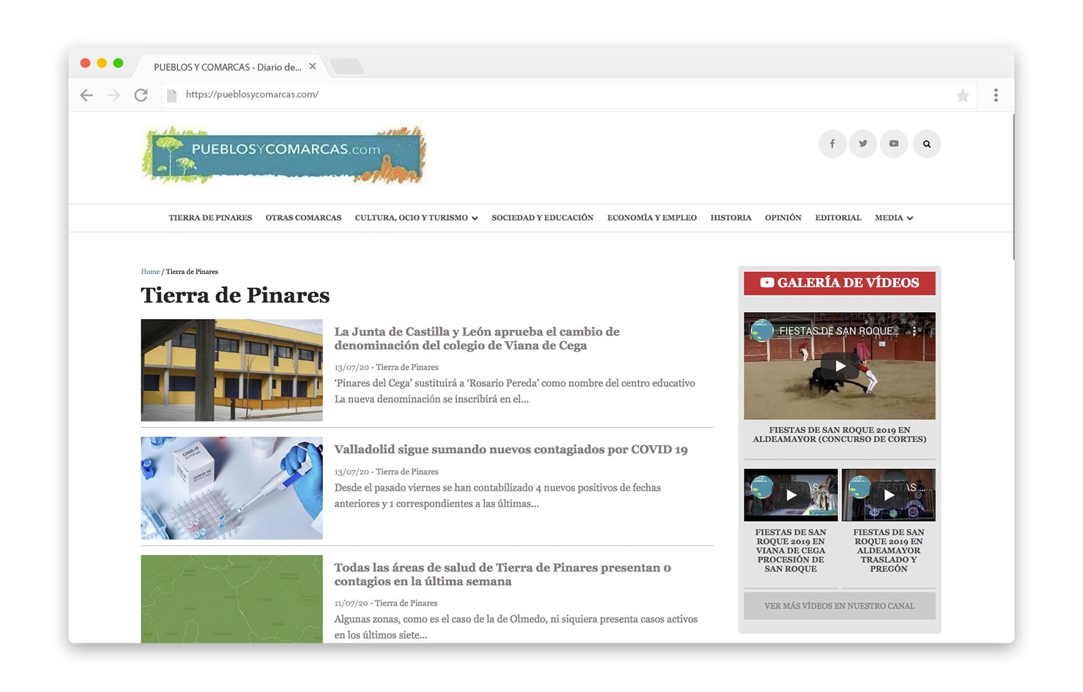 Pueblos y Comarcas - Diseño Web - alQuimia Publicidad - Valladolid
