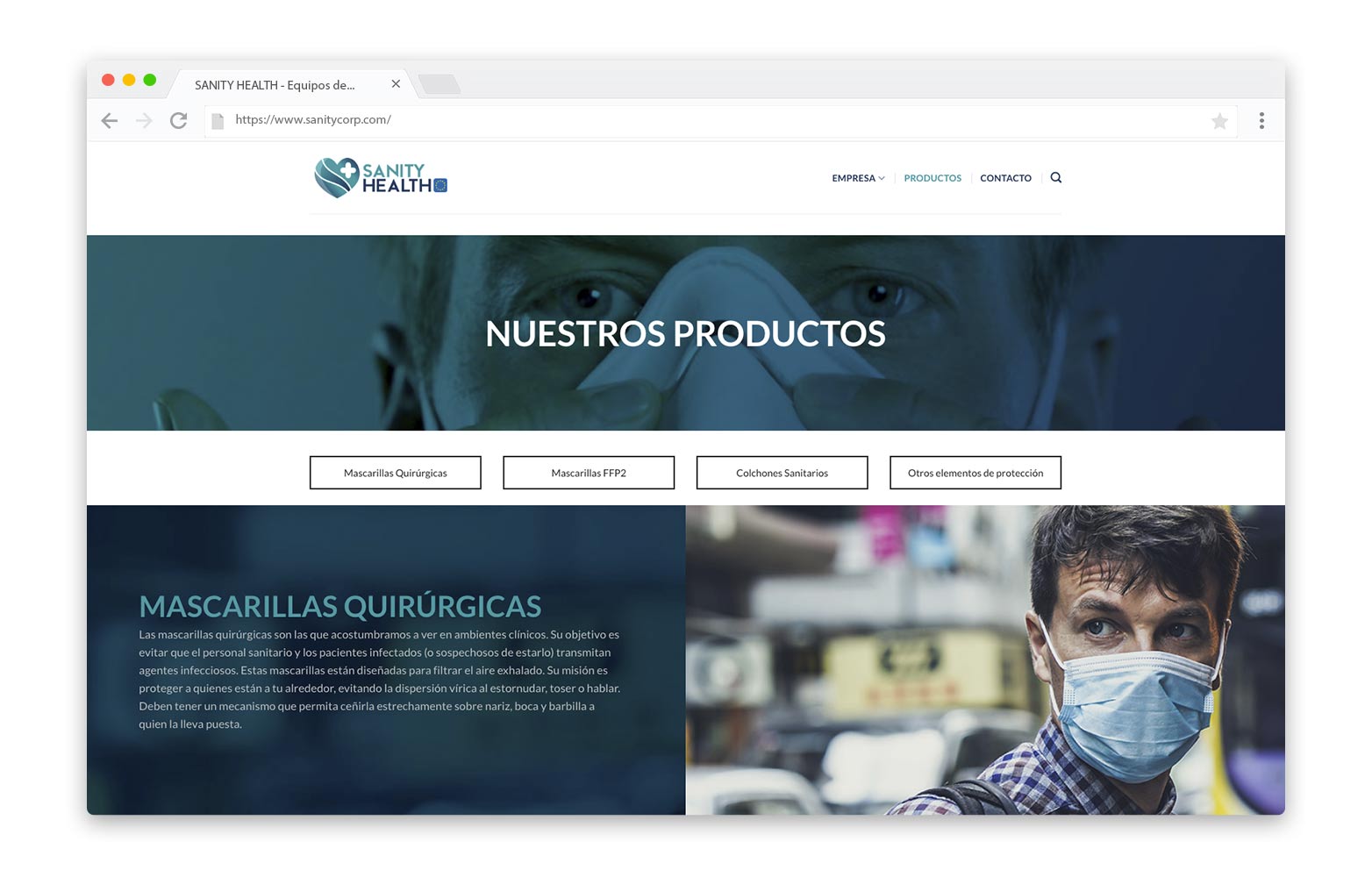 SANITY HEALTH - Diseño Web - alQuimia Publicidad - Valladolid