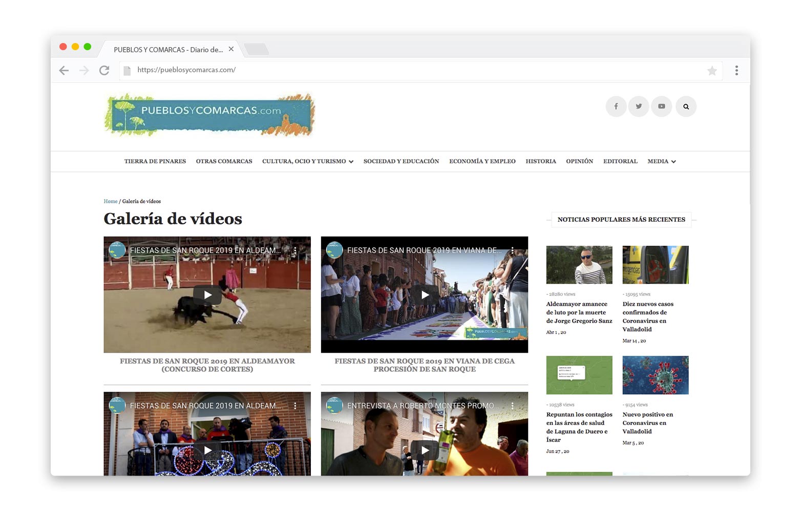Pueblos y Comarcas - Diseño Web - alQuimia Publicidad - Valladolid