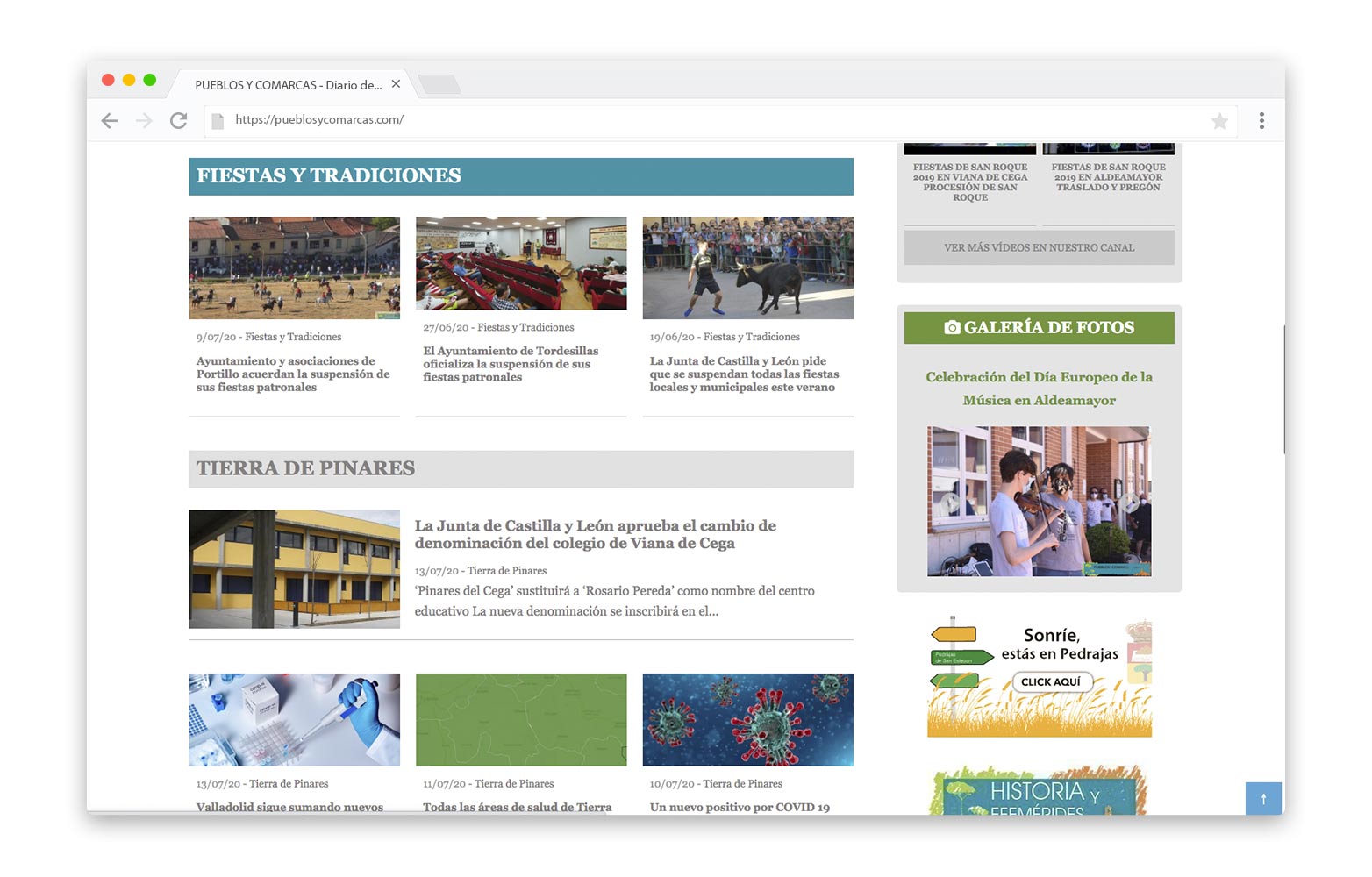 Pueblos y Comarcas - Diseño Web - alQuimia Publicidad - Valladolid