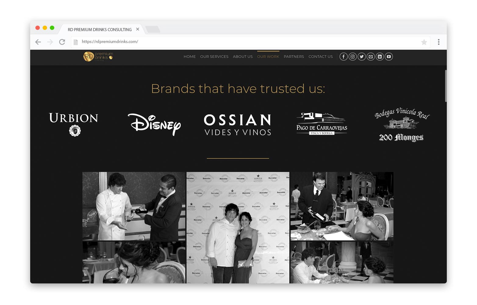 RD PREMIUM DRINKS - Diseño Web - alQuimia Publicidad - Valladolid