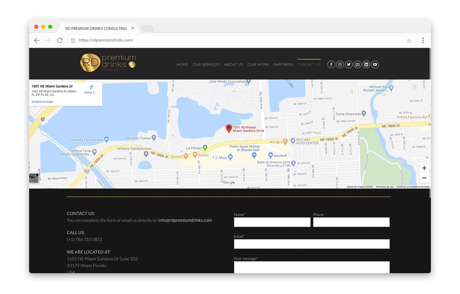 RD PREMIUM DRINKS - Diseño Web - alQuimia Publicidad - Valladolid