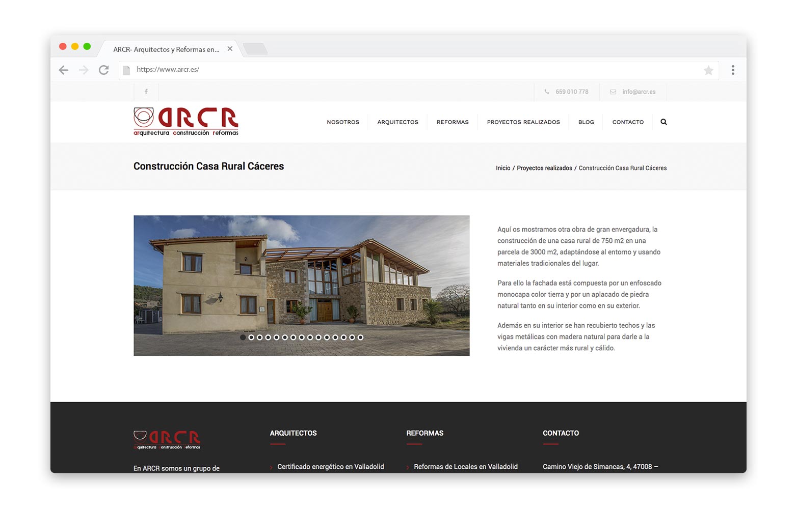 ARCR - Diseño Web - alQuimia Publicidad - Valladolid